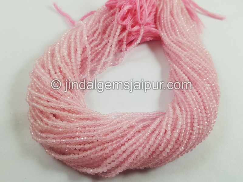 Rose Quartz Micro Cut Round Beads